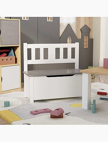 Banc coffre de rangement enfant avec couvercle en mdf - vidaxl