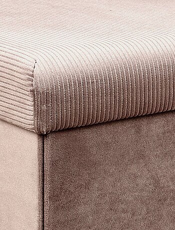 Banc coffre de rangement pliable en velours côtelé GIULIA