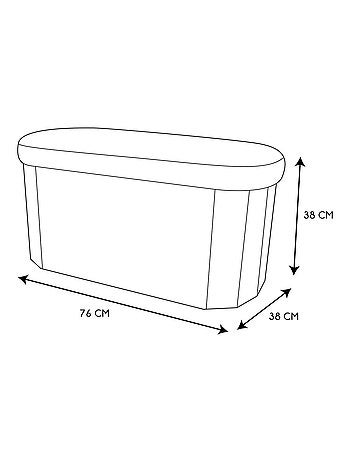 Banc coffre de rangement pliable