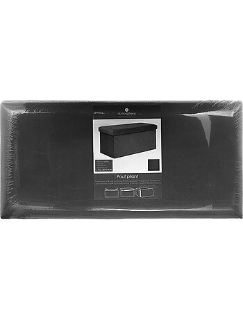 Banc coffre de rangement pliable velours LILOU