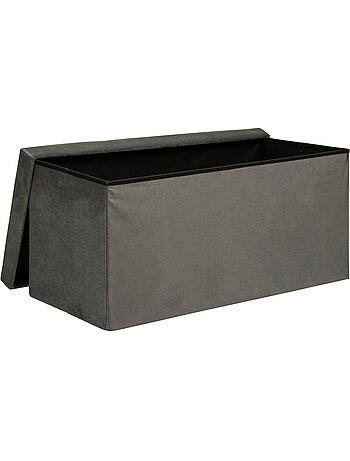 Banc coffre de rangement pliable velours LILOU