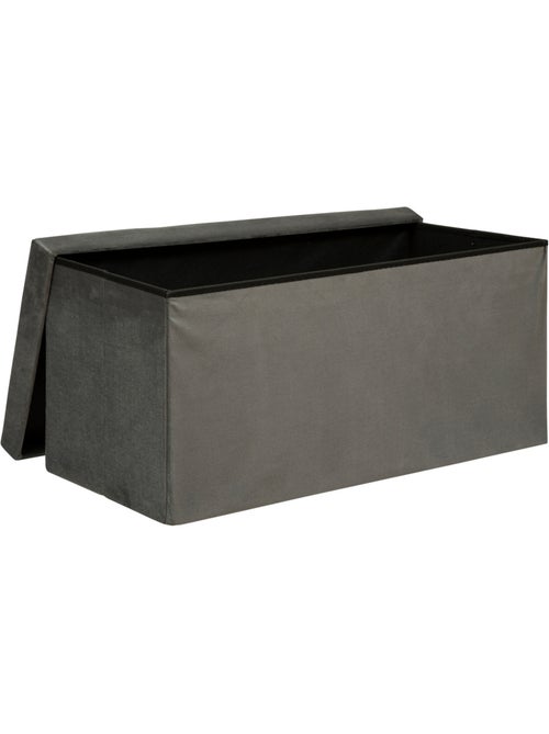 Banc coffre de rangement pliable velours LILOU - Kiabi