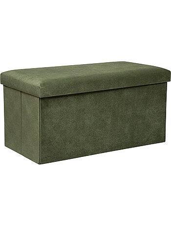 Banc coffre de rangement pliable velours LILOU