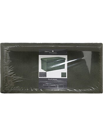 Banc coffre de rangement pliable velours LILOU