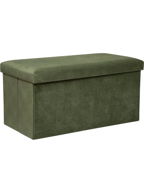 Banc coffre de rangement pliable velours LILOU - Kiabi
