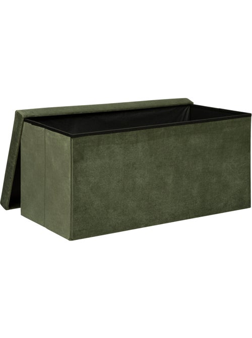 Banc coffre de rangement pliable velours LILOU - Kiabi