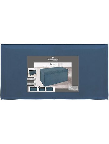 Banc coffre de rangement pliable velours TESS