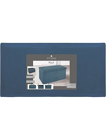 Banc coffre de rangement pliable velours TESS