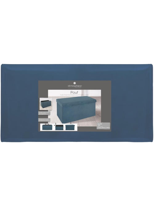 Banc coffre de rangement pliable velours TESS - Kiabi Banc coffre de rangement pliable velours TESS - Kiabi