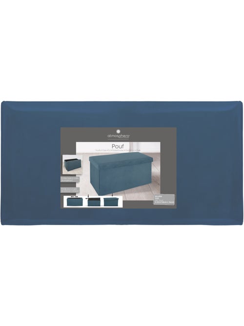 Banc coffre de rangement pliable velours TESS - Kiabi Banc coffre de rangement pliable velours TESS - Kiabi