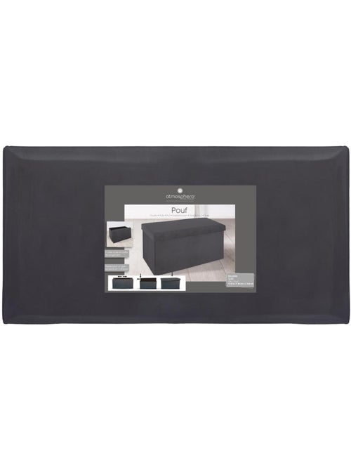 Banc coffre de rangement pliable velours TESS - Kiabi Banc coffre de rangement pliable velours TESS - Kiabi