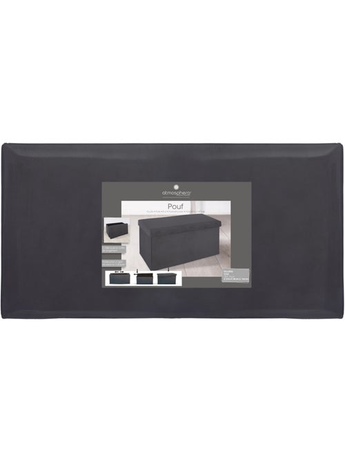 Banc coffre de rangement pliable velours TESS - Kiabi Banc coffre de rangement pliable velours TESS - Kiabi