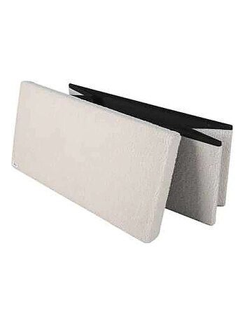 Banc coffre de rangement pliant en bouclette KUBE