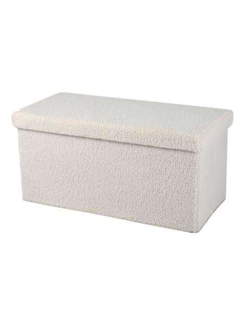 Banc coffre de rangement pliant en bouclette KUBE - Kiabi