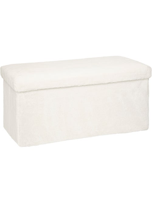 Banc coffre de rangement pliant en fausse fourrure EZZIO - Kiabi