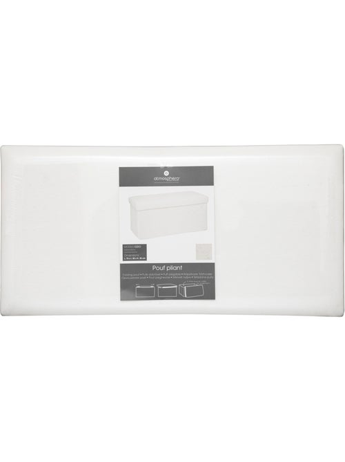 Banc coffre de rangement pliant en fausse fourrure EZZIO - Kiabi