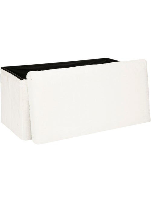 Banc coffre de rangement pliant en fausse fourrure EZZIO - Kiabi