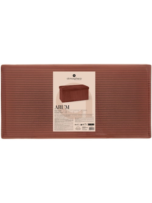 Banc coffre de rangement pliant en velours côtelé arum - Kiabi Banc coffre de rangement pliant en velours côtelé arum - Kiabi