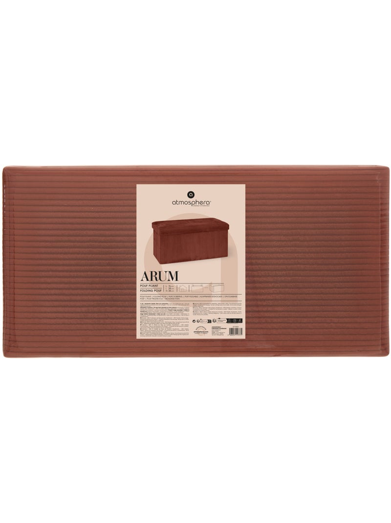 Banc coffre de rangement pliant en velours côtelé arum Ambre - Kiabi