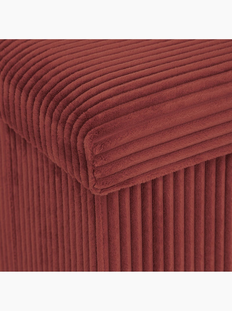 Banc coffre de rangement pliant en velours côtelé arum Ambre - Kiabi