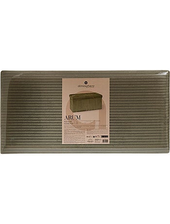 Banc coffre de rangement pliant en velours côtelé ARUM