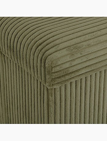 Banc coffre de rangement pliant en velours côtelé ARUM