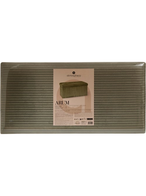 Banc coffre de rangement pliant en velours côtelé ARUM - Kiabi Banc coffre de rangement pliant en velours côtelé ARUM - Kiabi