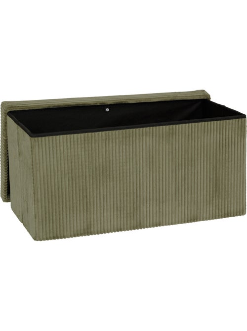 Banc coffre de rangement pliant en velours côtelé ARUM - Kiabi Banc coffre de rangement pliant en velours côtelé ARUM - Kiabi