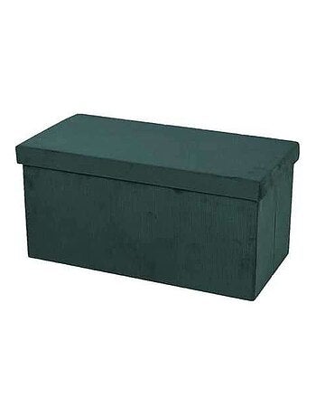 Banc coffre de rangement pliant en velours côtelé KUBE