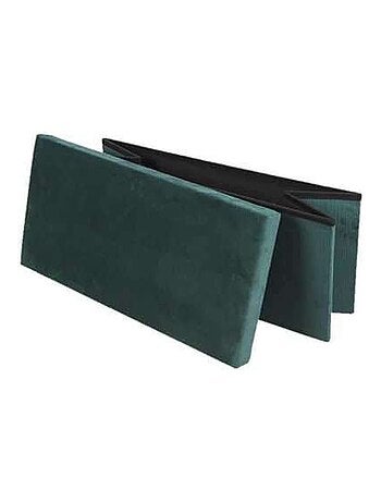 Banc coffre de rangement pliant en velours côtelé KUBE