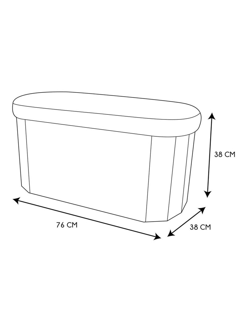 Banc coffre de rangement pliant PILLS Noir - Kiabi
