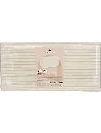 Banc coffre de rangement pliant en velours côtelé arum