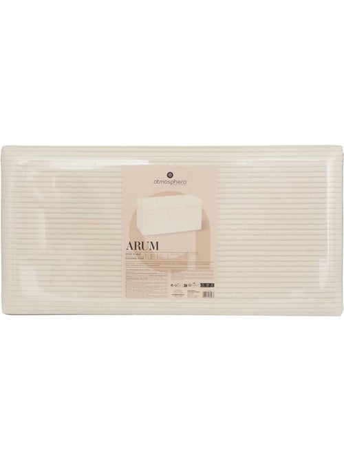 Banc coffre de rangement pliant velours côtelé arum - Kiabi Banc coffre de rangement pliant velours côtelé arum - Kiabi