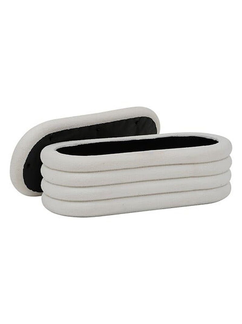 Banc coffre en bouclette GIULIA Blanc - Kiabi