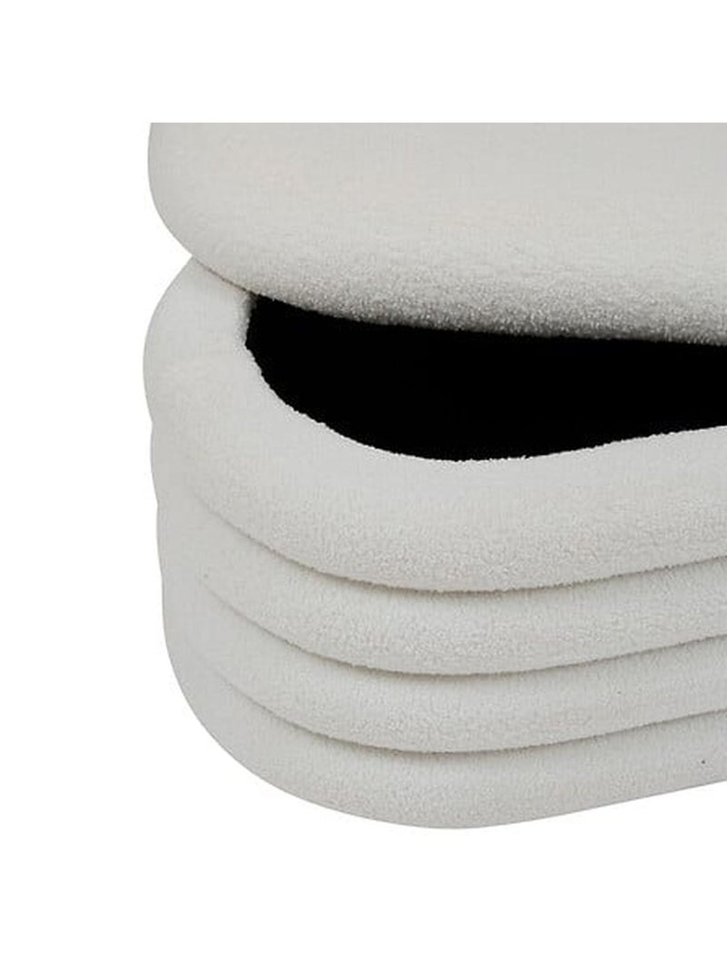 Banc coffre en bouclette GIULIA Blanc - Kiabi
