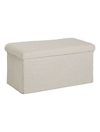 Banc coffre en tissu bouclette MATCHA