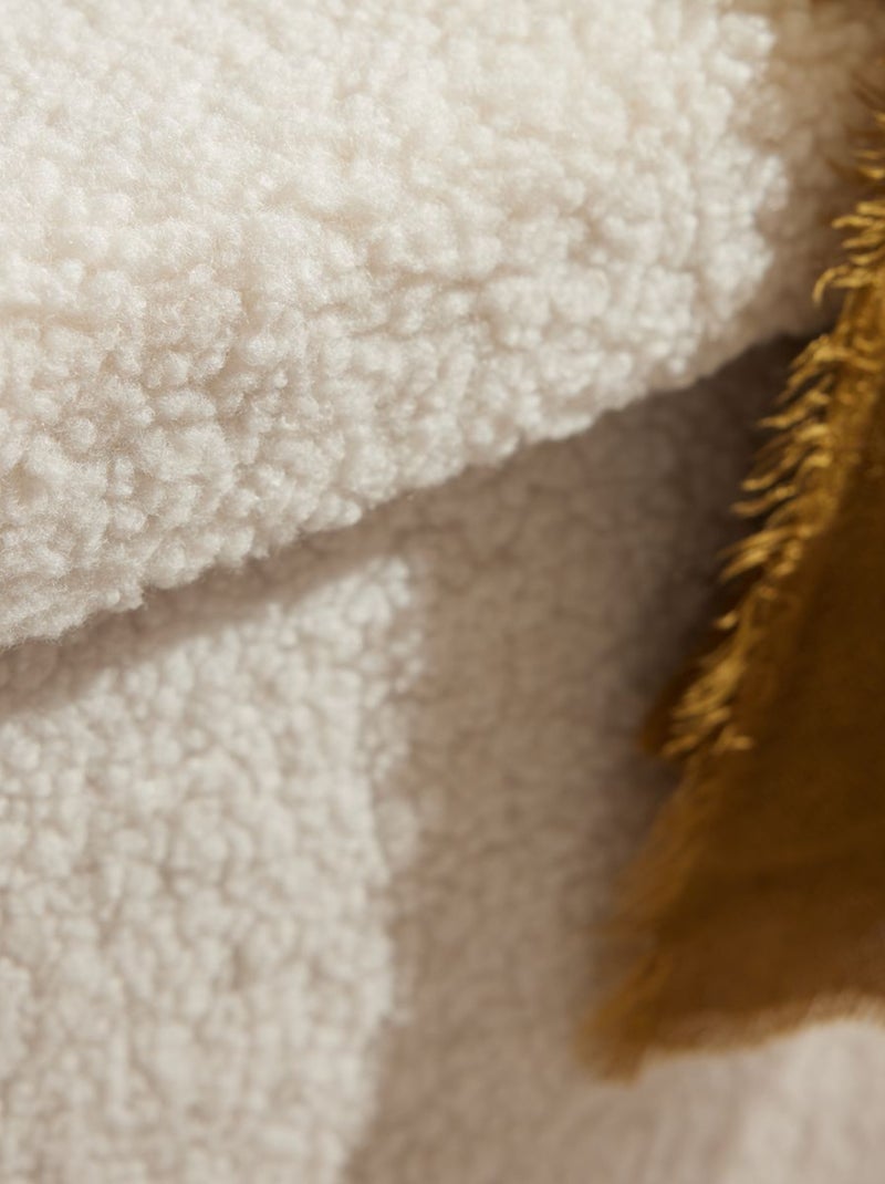 Banc coffre en tissu bouclette MATCHA Blanc - Kiabi