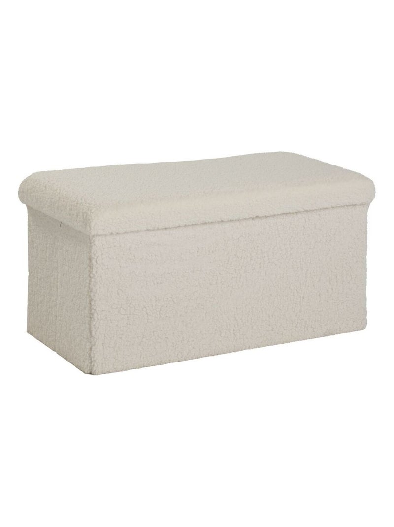 Banc coffre en tissu bouclette MATCHA Blanc - Kiabi