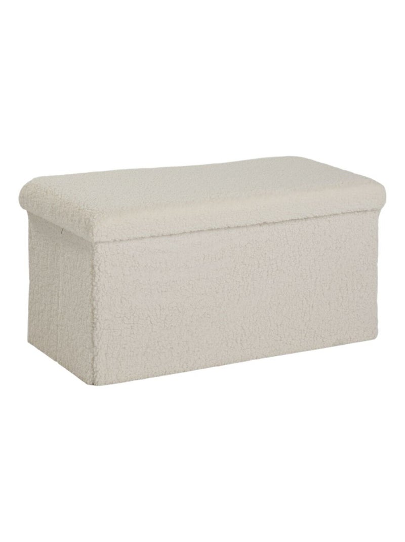Banc coffre en tissu bouclette MATCHA Blanc - Kiabi