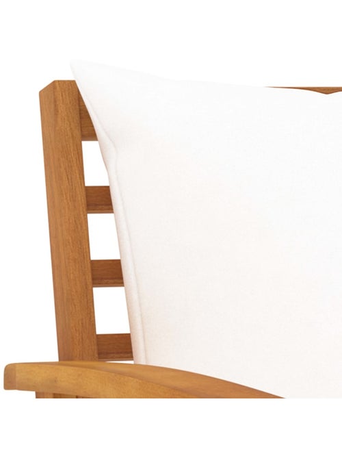Banc de jardin en bois avec coussins - Kiabi Banc de jardin en bois avec coussins - Kiabi