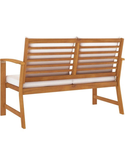 Banc de jardin en bois avec coussins - Kiabi Banc de jardin en bois avec coussins - Kiabi