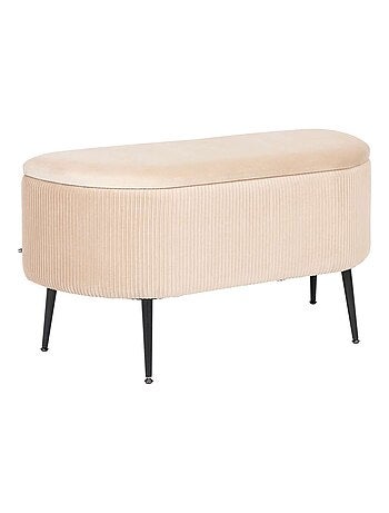 Banc de rangement en velours SOLARO