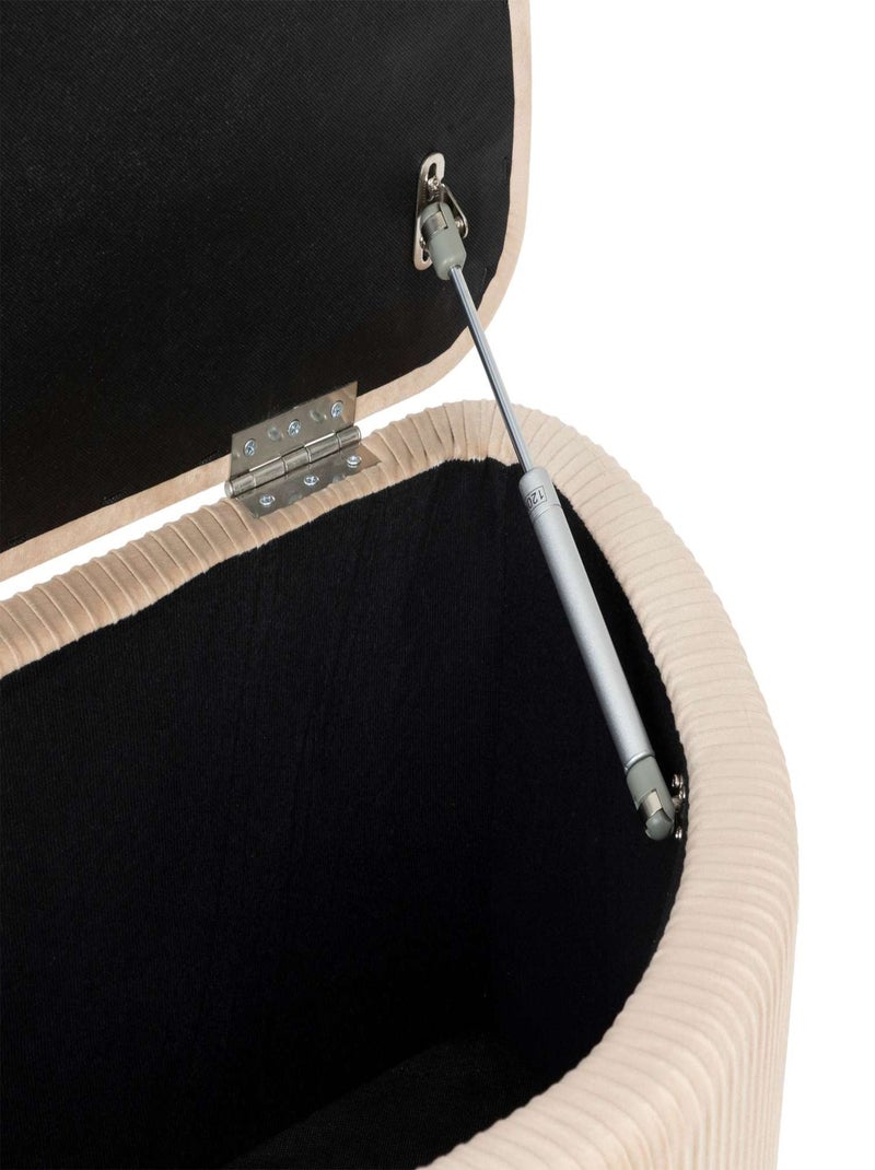 Banc de rangement en velours SOLARO Beige - Kiabi