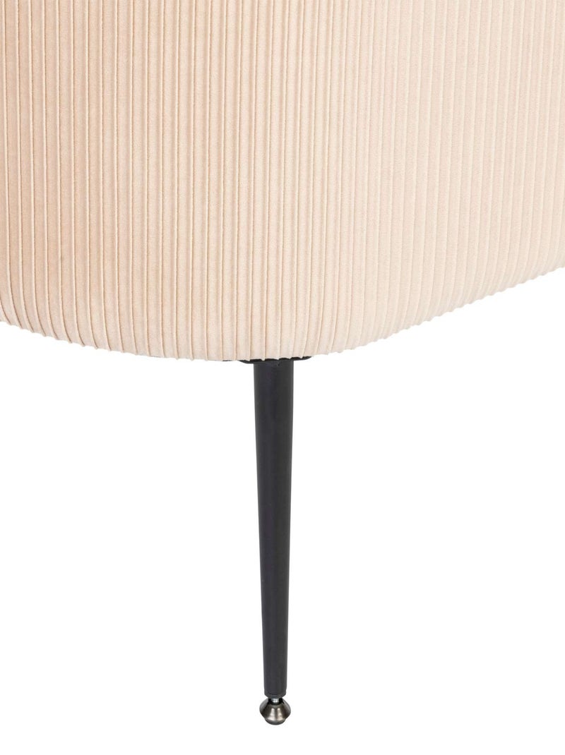 Banc de rangement en velours SOLARO Beige - Kiabi