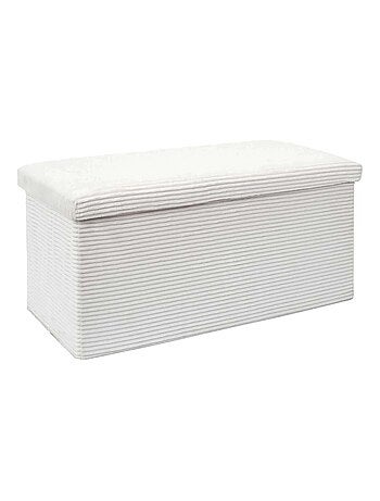 Banc de rangement pliable en velours côtelé SCOTT
