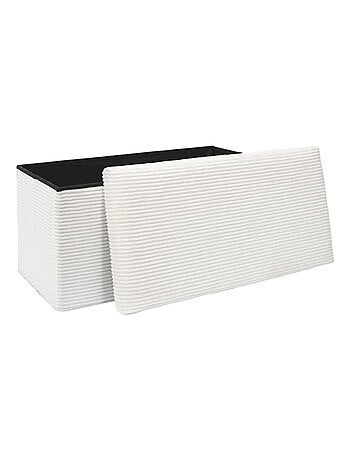 Banc de rangement pliable en velours côtelé SCOTT
