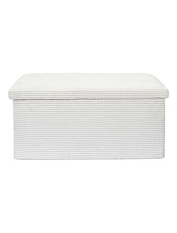 Banc de rangement pliable en velours côtelé SCOTT