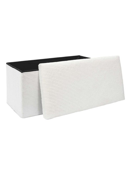 Banc de rangement pliable en velours côtelé SCOTT - Kiabi