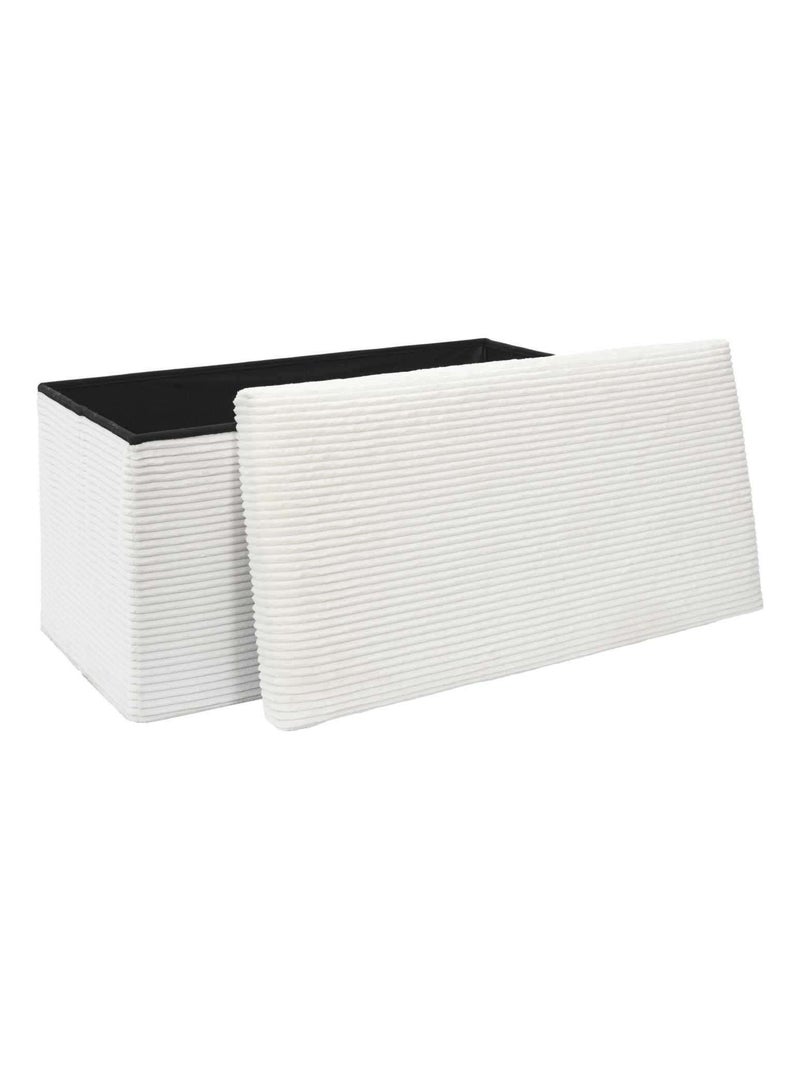 Banc de rangement pliable en velours côtelé SCOTT Beige - Kiabi