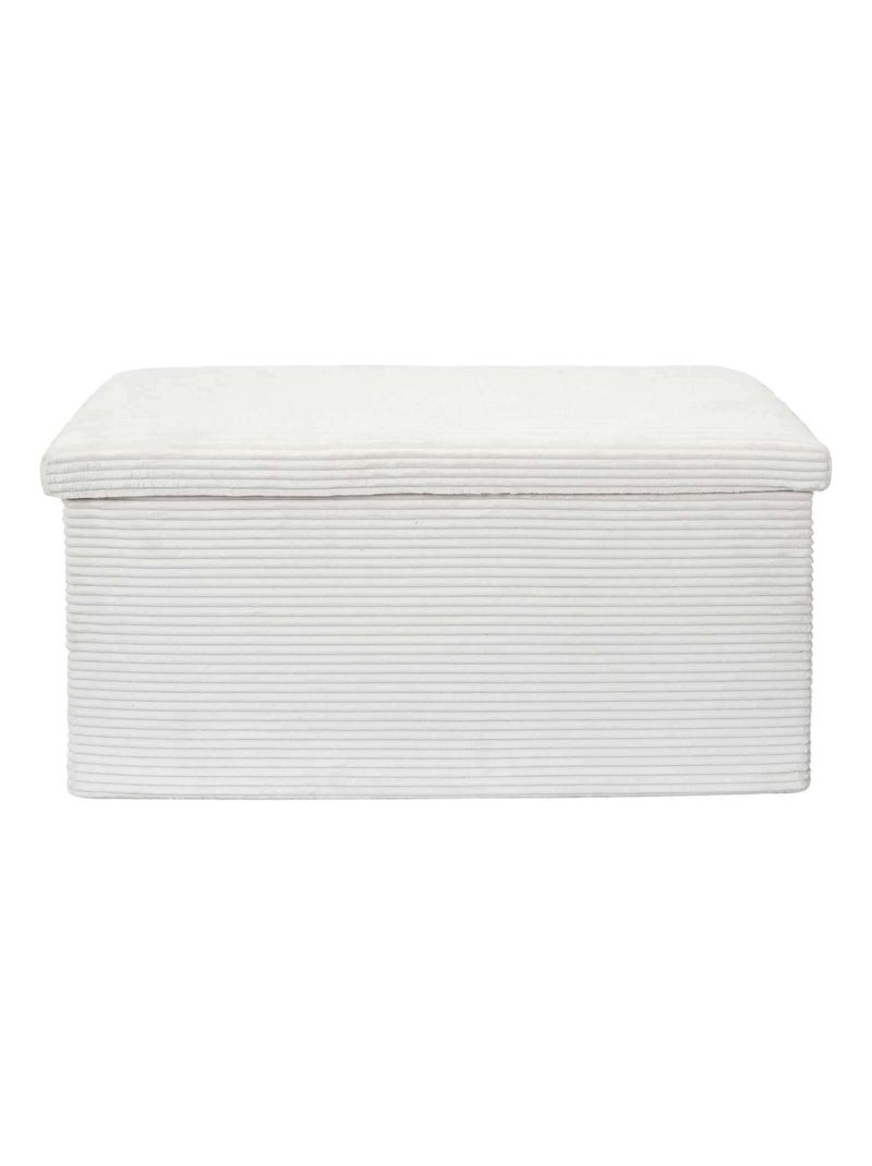 Banc de rangement pliable en velours côtelé SCOTT Beige - Kiabi